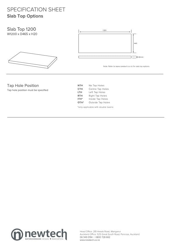 Newtech Newtech Skye Double Tier 1200mm | 4 Drawer Double Basin