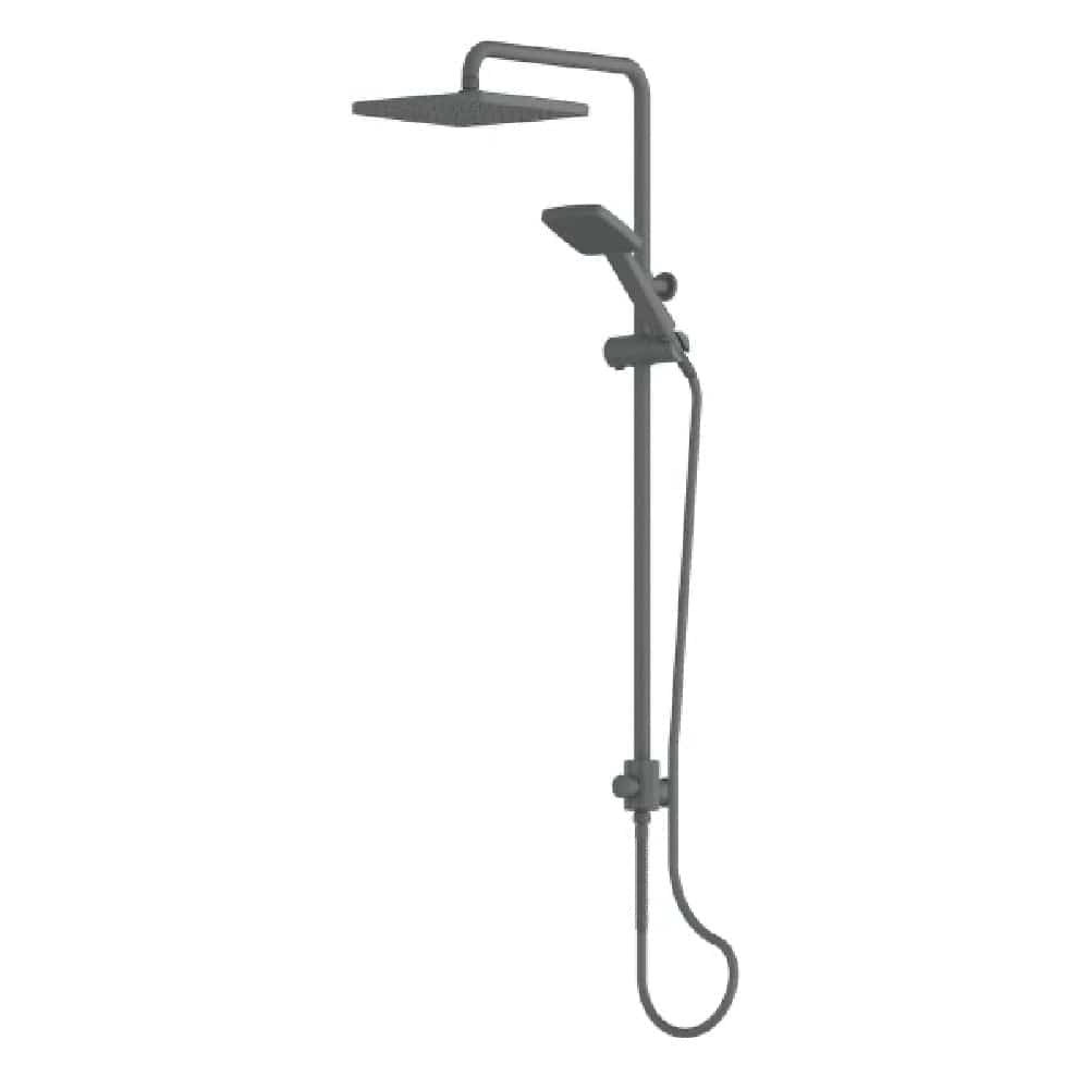 Greens shower Greens Glide Syntra RainBoost® Twin Rail Shower | Gun Metal