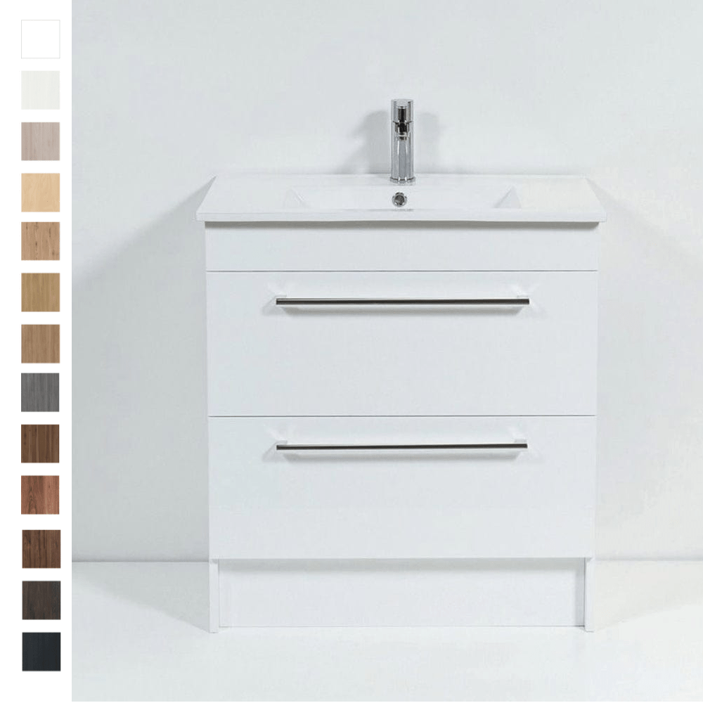 Bath Co Vanity VCBC Zara 750 Floor Standing Vanity | 1 Basin + 2 Drawers