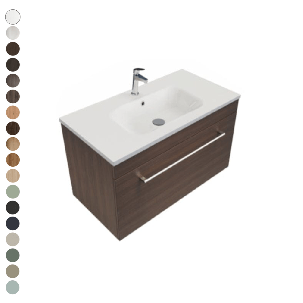 Newtech Newtech Citi 900mm | 1 Drawer Wall Vanity