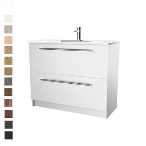 Bath Co Vanity VCBC Zara 1000 Floor Vanity | 1 Basin + 2 Drawers