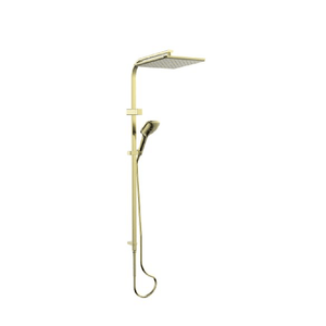 Greens shower Greens Skyla AirFlo Twin Rail Shower | Brushed Brass