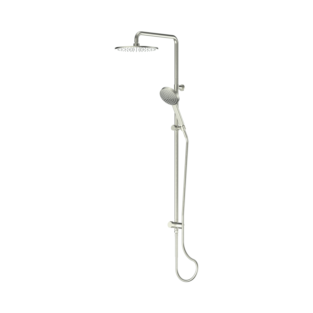 Greens shower Greens Lavish Brass Twin Rail Shower | Brushed Nickel