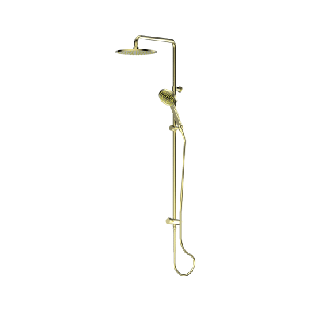 Greens shower Greens Lavish Brass Twin Rail Shower | Brushed Brass