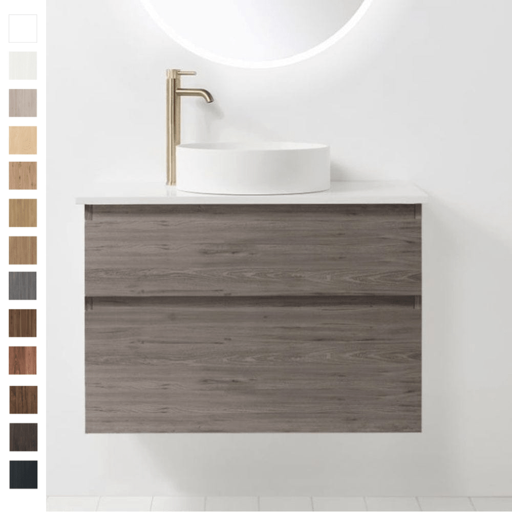 Bath Co Vanity VCBC Soft Solid Surface 900 Wall Vanity | 1 Basin + 2 Drawers