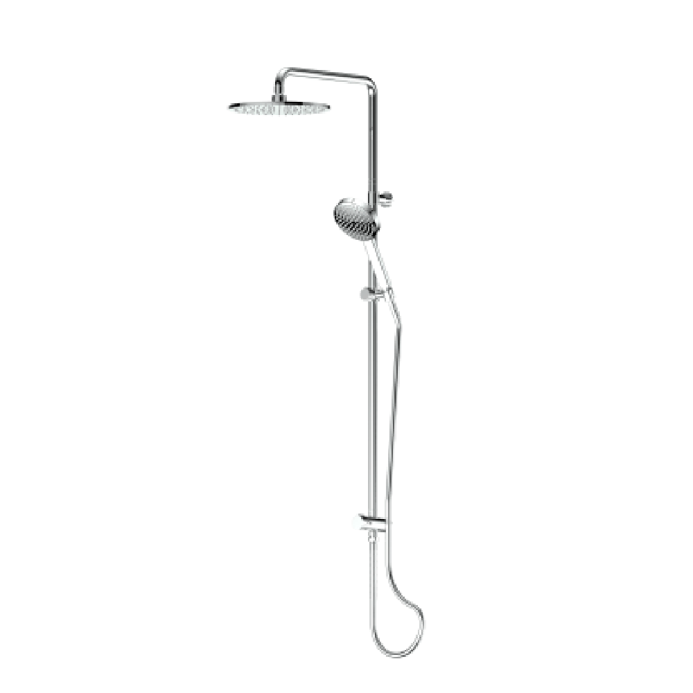 Greens shower Greens Lavish Brass Twin Rail Shower | Chrome