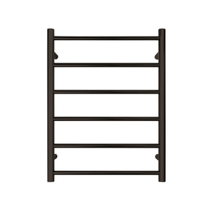 Tranquillity Heated Towel Ladder Tranquillity Jersey Round Heated Towel Ladder 780 x 600mm | Matte Black Left-Hand Cable / Without Timer