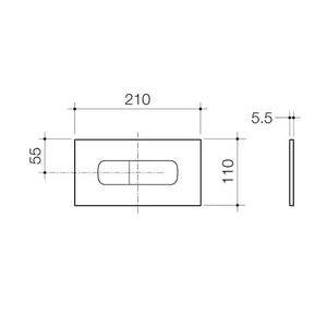 Caroma Flush Plate Caroma Invisi Series II Oval Metal Dual Flush Plate | Chrome