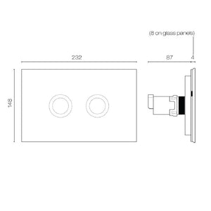 Plumbline Flush Plate Speedo Mod Flush Panel | White Glass/Chrome