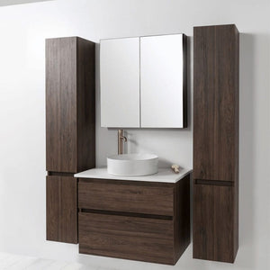 Bath & Co Vanity VCBC Soft Solid Surface 800 Wall Vanity | 1 Basin + 2 Drawers