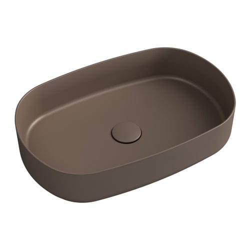 Newtech Basin Newtech Toni Oval Vessel Basin | Taupe Without Pop Up Waste